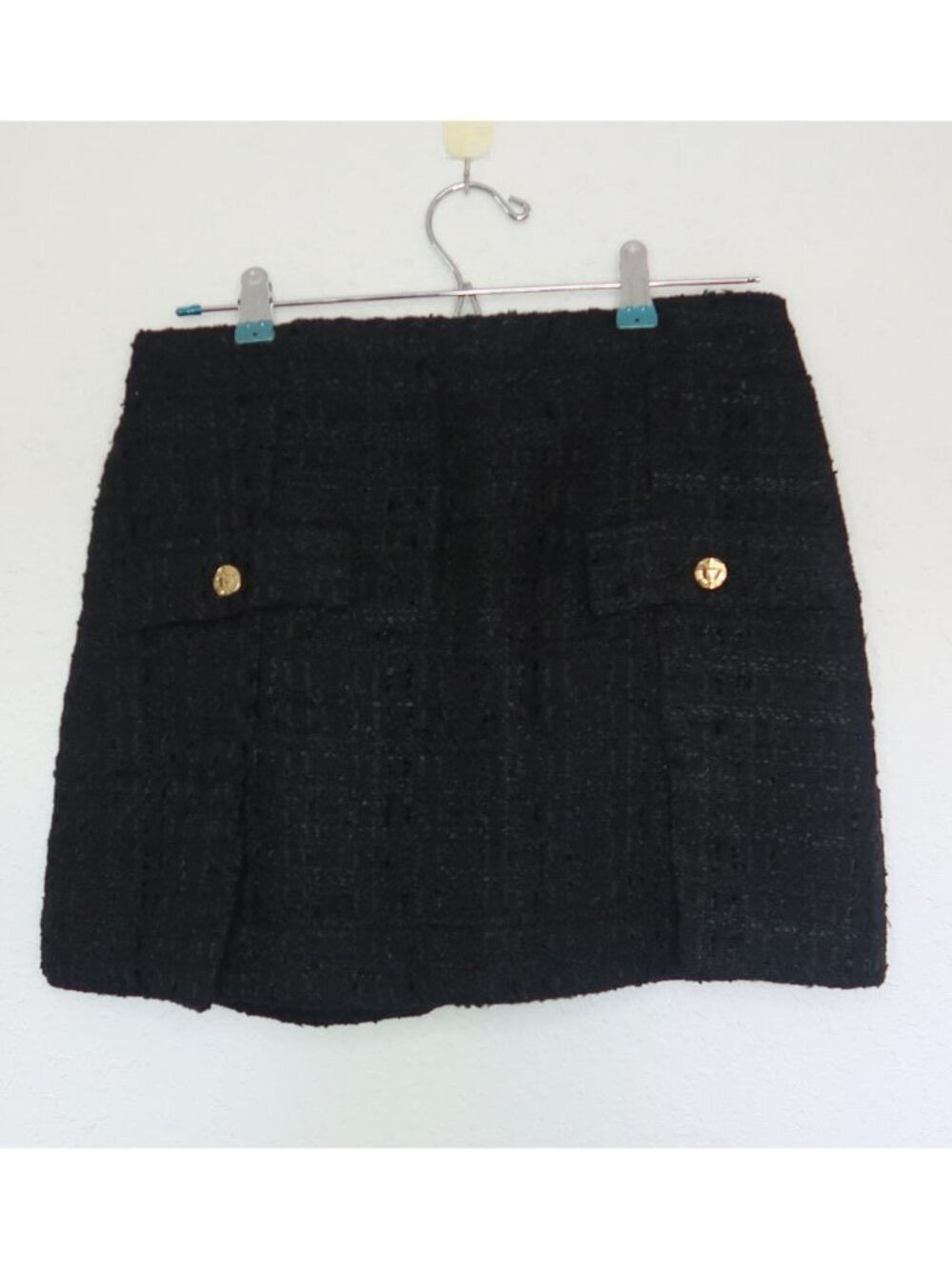 Zara Black Tweed Mini Skirt
